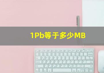 1Pb等于多少MB(