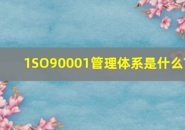 1SO90001管理体系是什么?