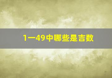 1一49中哪些是吉数