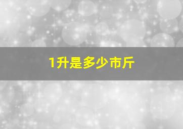 1升是多少市斤