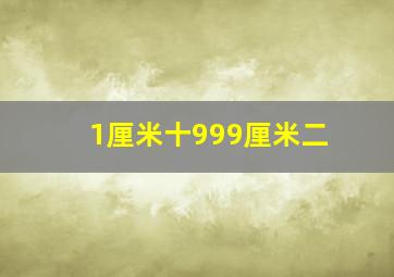 1厘米十999厘米二