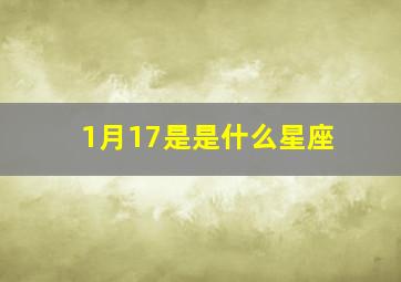 1月17是是什么星座