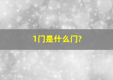 1门是什么门?