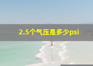 2.5个气压是多少psi