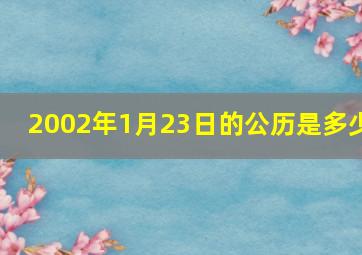 2002年1月23日的公历是多少