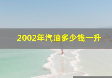 2002年汽油多少钱一升