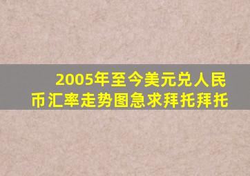 2005年至今美元兑人民币汇率走势图,急求,拜托拜托