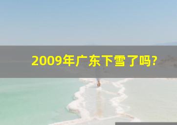 2009年广东下雪了吗?