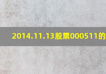 2014.11.13股票000511的走势