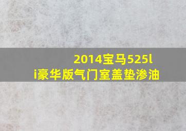 2014宝马525li豪华版气门室盖垫渗油