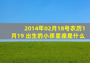 2014年02月18号农历1月19 出生的小孩星座是什么