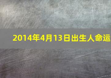 2014年4月13日出生人命运