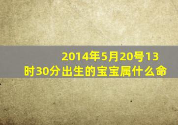 2014年5月20号13时30分出生的宝宝属什么命