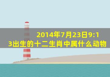 2014年7月23日9:13出生的十二生肖中属什么动物(