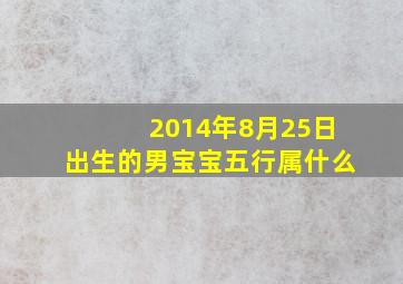 2014年8月25日出生的男宝宝五行属什么