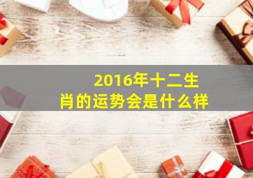 2016年十二生肖的运势会是什么样