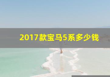 2017款宝马5系多少钱