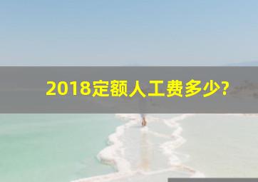 2018定额人工费多少?