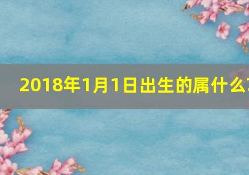 2018年1月1日出生的属什么?