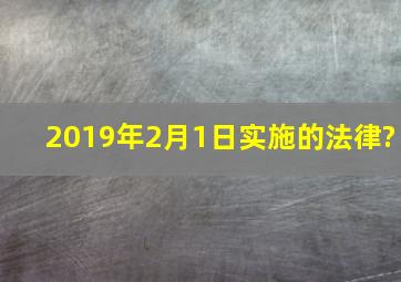 2019年2月1日实施的法律?