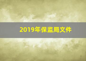 2019年保监局文件