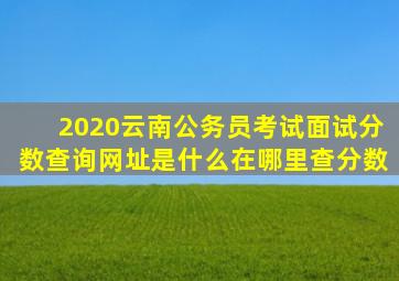2020云南公务员考试面试分数查询网址是什么(在哪里查分数(