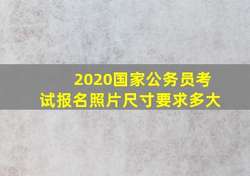 2020国家公务员考试报名照片尺寸要求多大