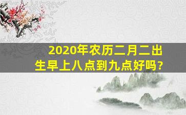 2020年农历二月二出生,早上八点到九点好吗?