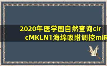 2020年医学国自然查询circMKLN1海绵吸附调控miR