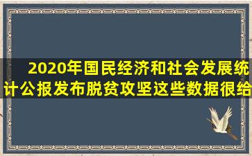 2020年国民经济和社会发展统计公报发布,脱贫攻坚这些数据很给力...