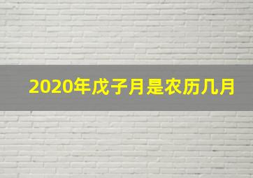 2020年戊子月是农历几月