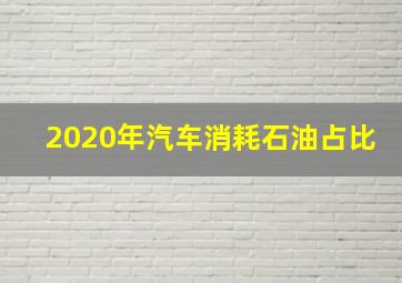 2020年汽车消耗石油占比