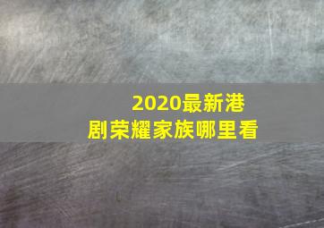 2020最新港剧荣耀家族哪里看