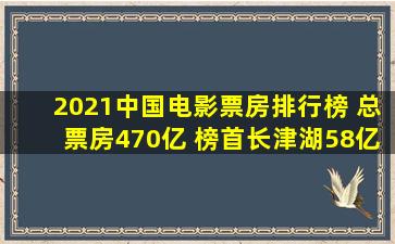 2021中国电影票房排行榜 总票房470亿 榜首《长津湖》58亿 超十亿的影...