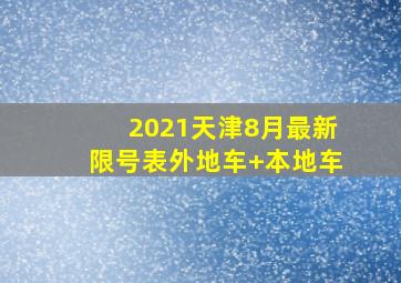 2021天津8月最新限号表(外地车+本地车)