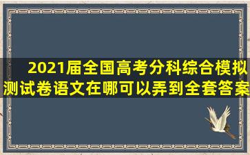 2021届全国高考分科综合模拟测试卷语文在哪可以弄到全套答案(