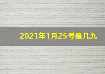 2021年1月25号是几九