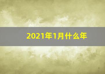 2021年1月什么年