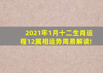 2021年1月十二生肖运程12属相运势周易解读!