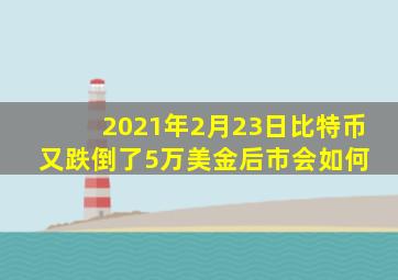 2021年2月23日,比特币又跌倒了5万美金,后市会如何 