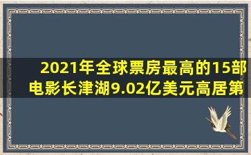 2021年全球票房最高的15部电影,《长津湖》9.02亿美元高居第二|唐人街...