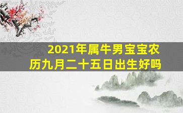 2021年属牛男宝宝农历九月二十五日出生好吗