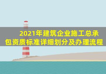 2021年建筑企业施工总承包资质标准详细划分及办理流程