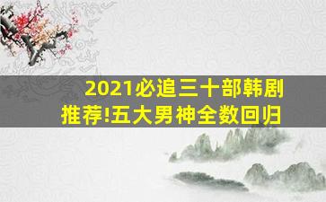 2021必追三十部韩剧推荐!五大男神全数回归