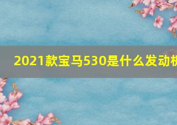 2021款宝马530是什么发动机