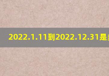 2022.1.11到2022.12.31是多少天