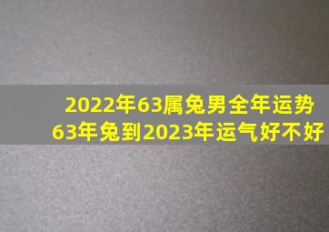 2022年63属兔男全年运势,63年兔到2023年运气好不好