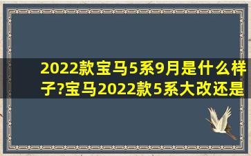 2022款宝马5系9月是什么样子?宝马2022款5系大改还是小改