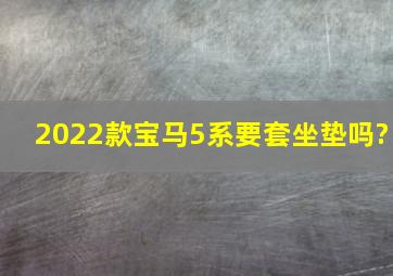 2022款宝马5系要套坐垫吗?