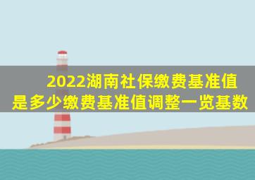 2022湖南社保缴费基准值是多少缴费基准值调整一览基数